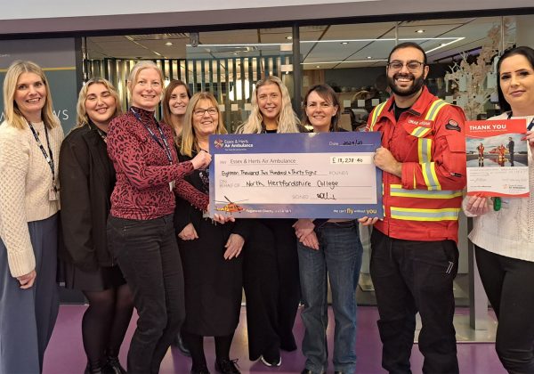 NHC raises over £18,000 for Essex & Herts Air Ambulance Trust